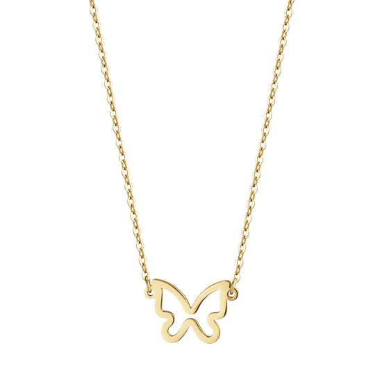 WOMAN'S NECKLACE IN STAINLESS STEEL IP GOLD WITH BUTTERFLY Luca Barra