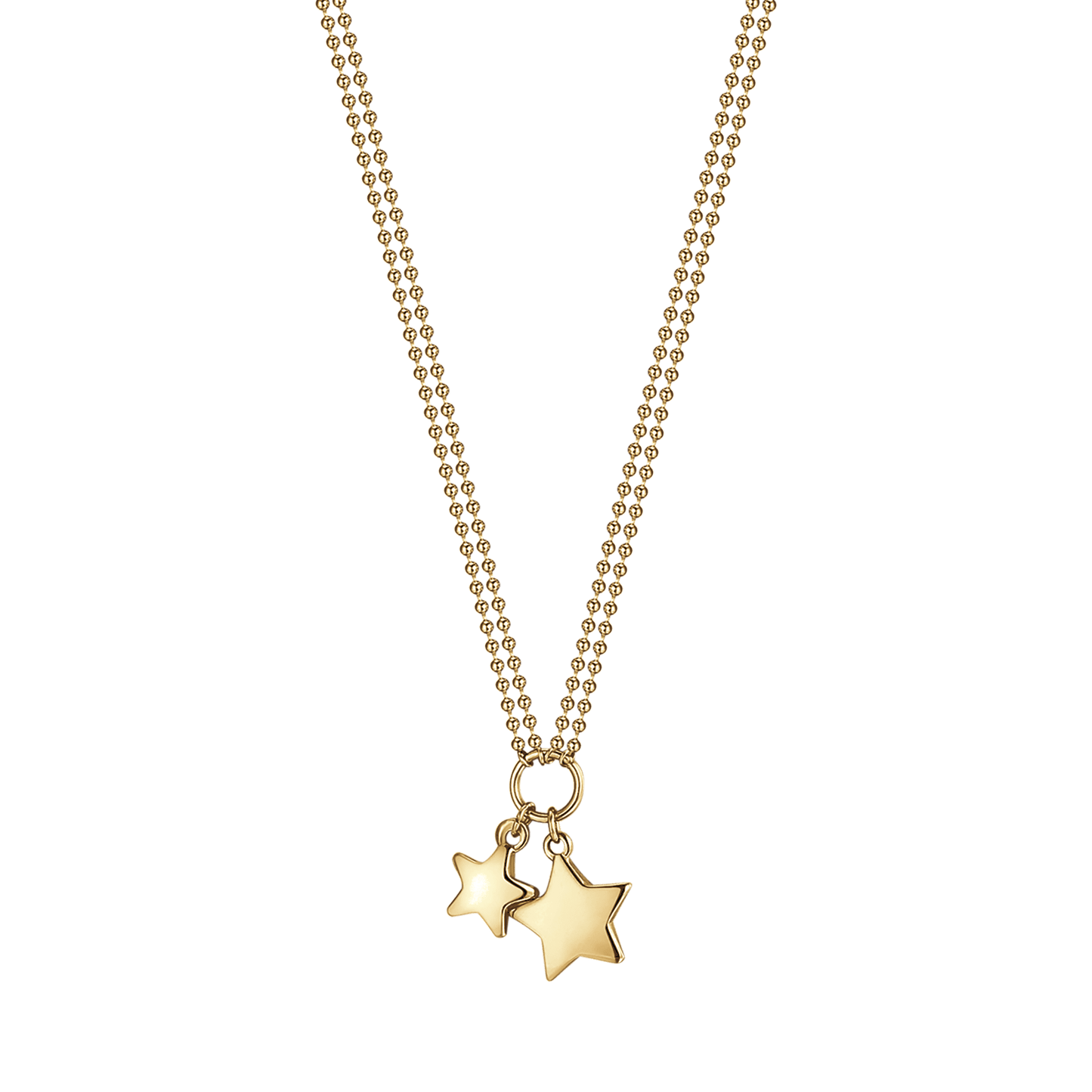 WOMAN'S NECKLACE IN STEEL IP GOLD WITH STARS Luca Barra