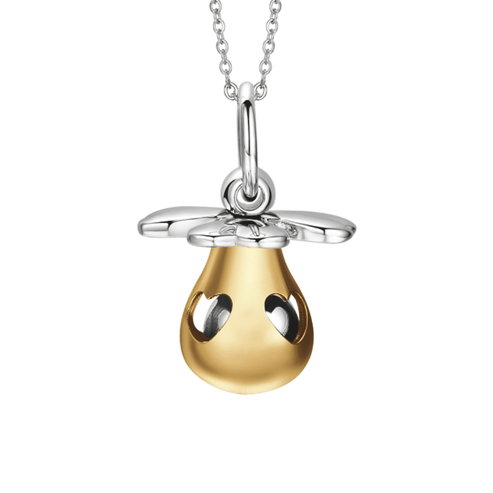 ANGEL CALLING NECKLACE IN STAINLESS STEEL METAL IP GOLD Luca Barra
