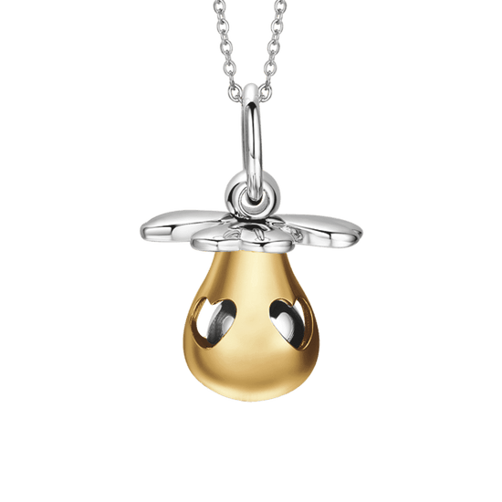 ANGEL CALLING NECKLACE IN STAINLESS STEEL METAL IP GOLD Luca Barra