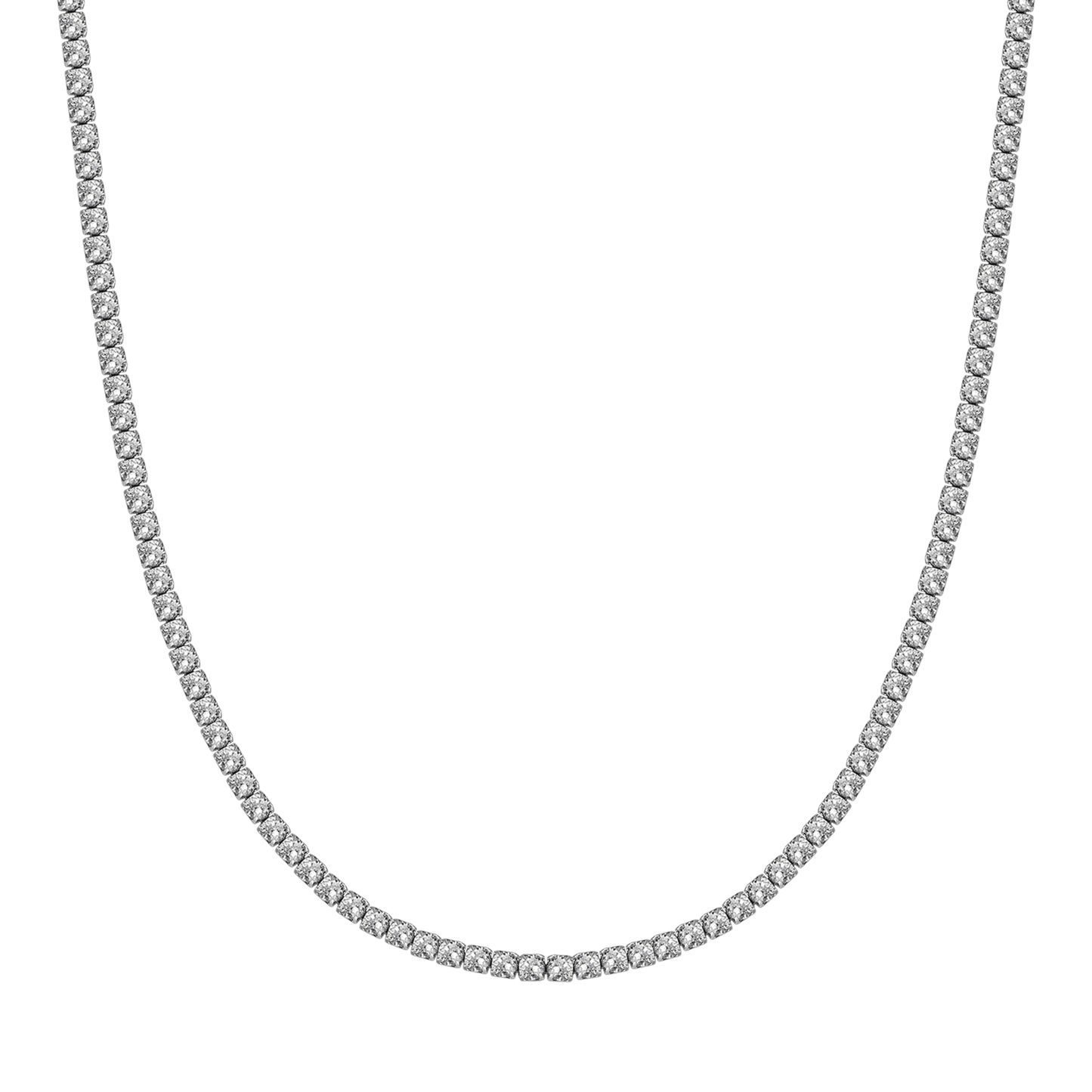 WOMEN'S TENNIS NECKLACE IN STEEL WITH 4 MM WHITE CRYSTALS Luca Barra
