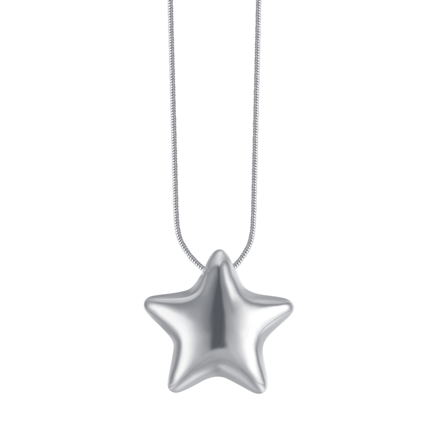 SOLID STAR STEEL WOMEN'S NECKLACE