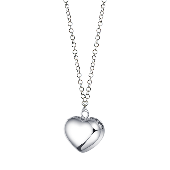 WOMAN'S NECKLACE IN STEEL WITH BOMBED HEART Luca Barra