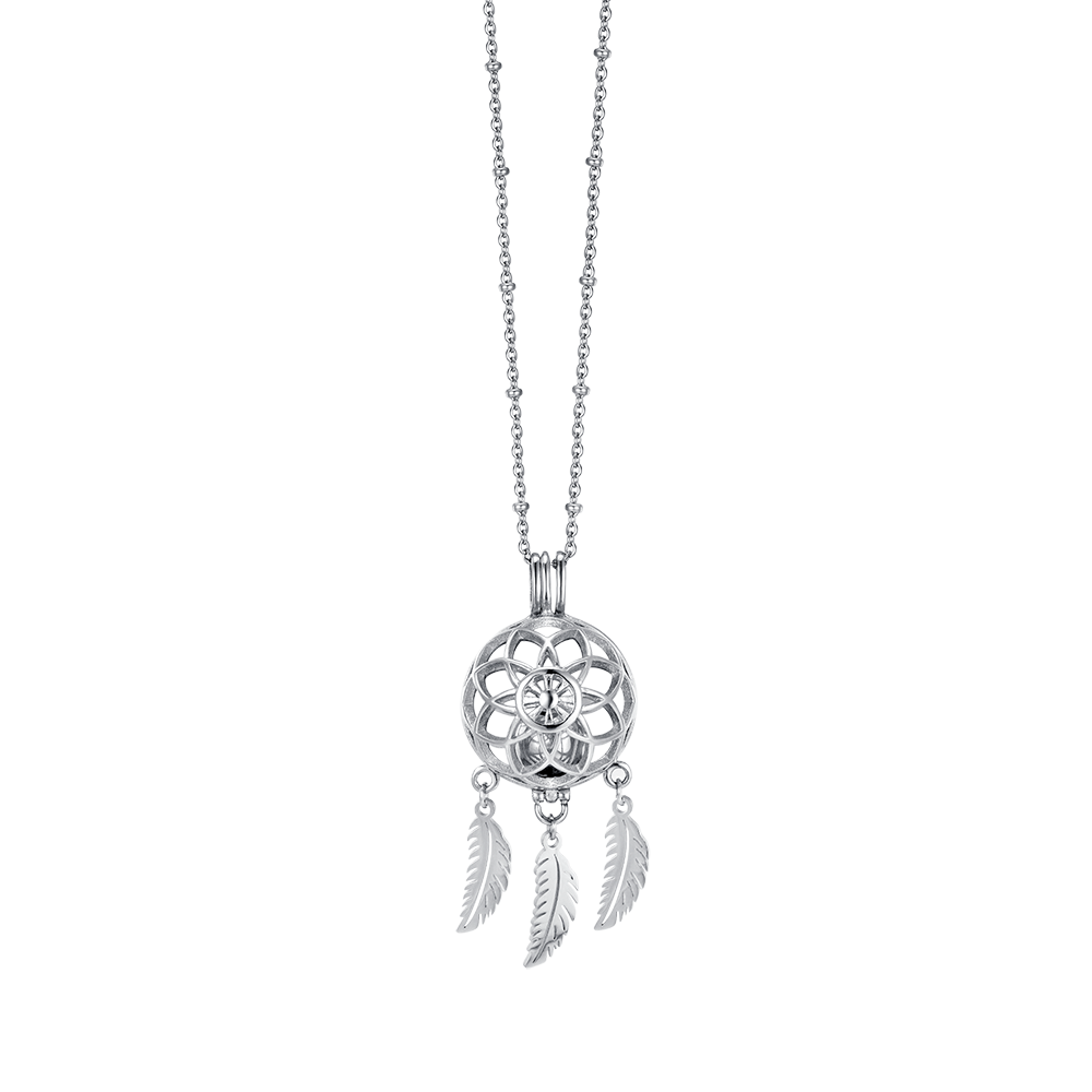 WOMAN'S NECKLACE IN STEEL WITH WHITE CRYSTALS Luca Barra