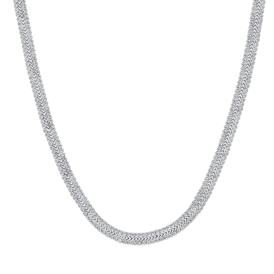 WOMAN'S TENNIS NECKLACE IN STEEL WITH WHITE CRYSTALS Luca Barra