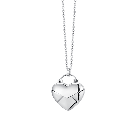 COLLANA DONNA IN ACCIAIO CON CUORE LETTERA Luca Barra