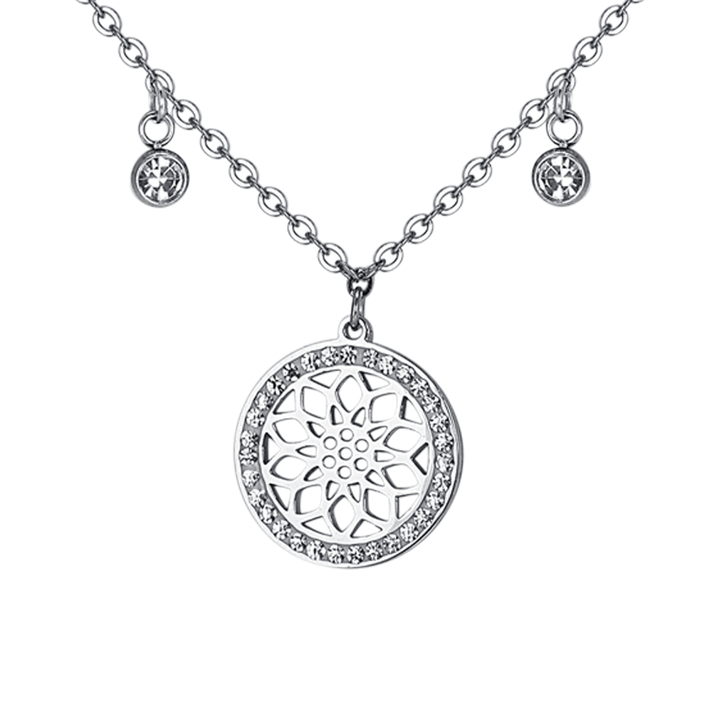 WOMEN'S STEEL FLOWER OF LIFE NECKLACE