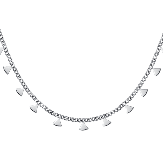 STEEL WOMEN'S NECKLACE WITH TRIANGLES