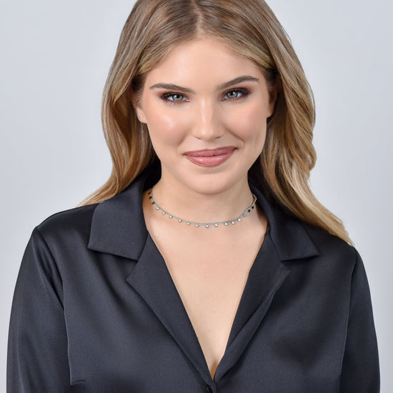 STEEL WOMEN'S NECKLACE WITH CIRCLES