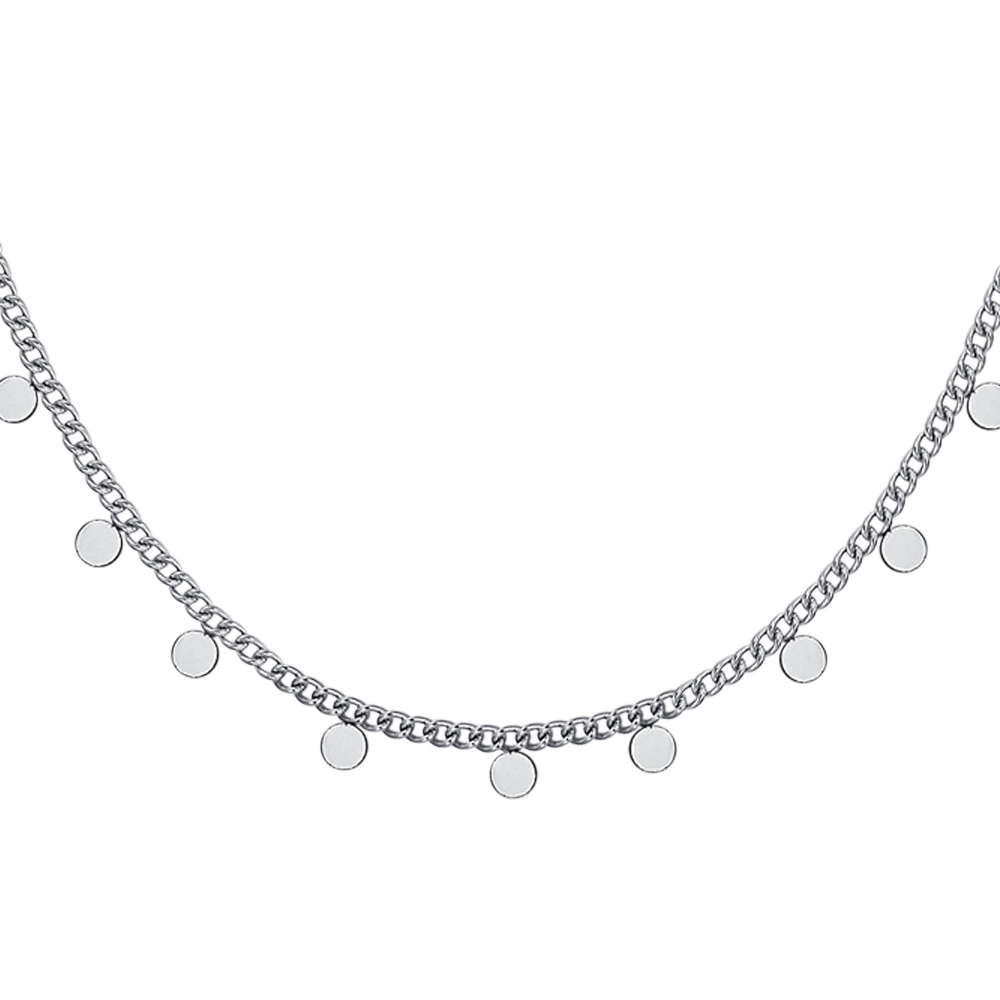 STEEL WOMEN'S NECKLACE WITH CIRCLES