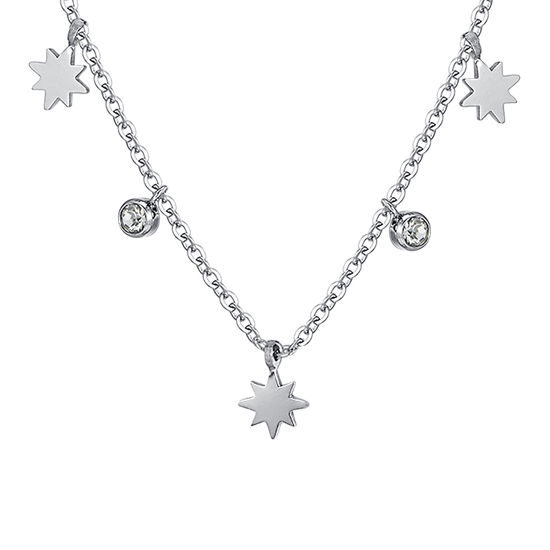 SISSI STAR STEEL WOMEN'S NECKLACE WITH CRYSTALS