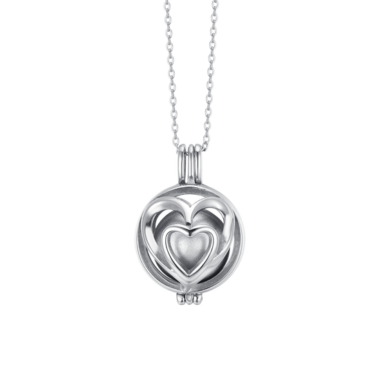 WOMAN ANGEL CALL NECKLACE WITH HEARTS