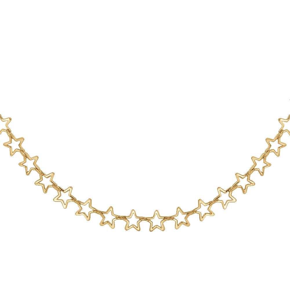 IP GOLD STEEL WOMEN'S NECKLACE WITH STARS