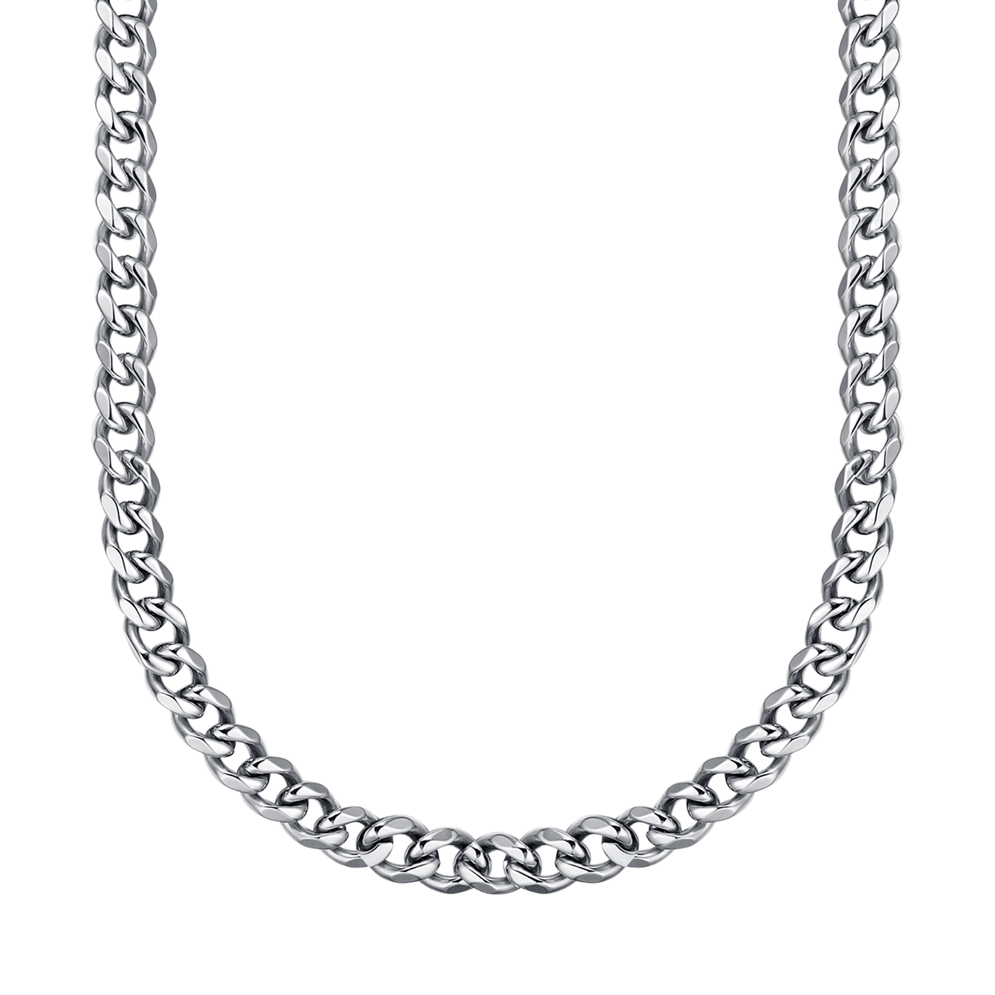 UNISEX STEEL NECKLACE WITH CHAIN MESH 9 MM Luca Barra