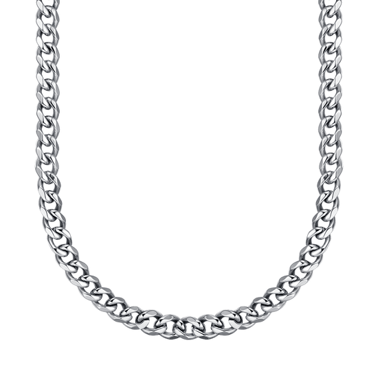 UNISEX STEEL NECKLACE WITH CHAIN MESH 9 MM Luca Barra