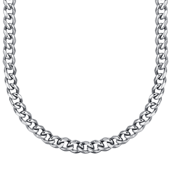 UNISEX STEEL NECKLACE WITH CHAIN MESH 11 MM Luca Barra