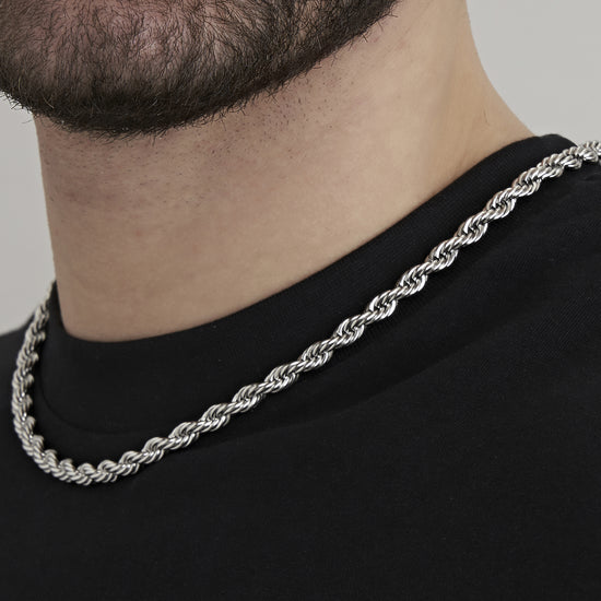 UNISEX STEEL NECKLACE 6 MM Luca Barra