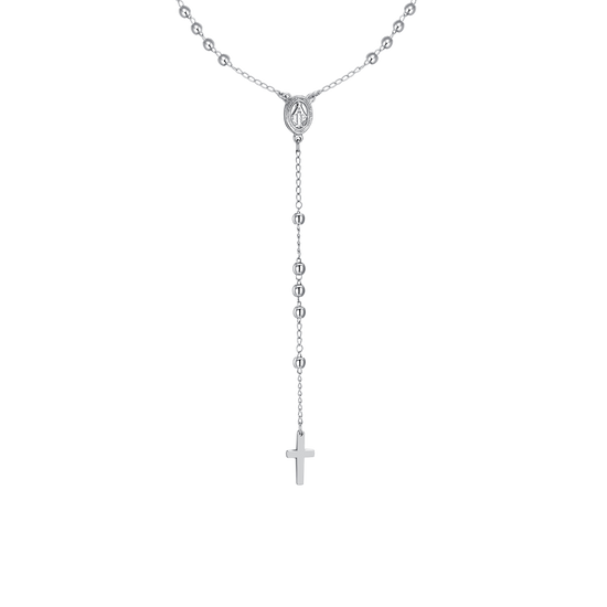 COLLANA UOMO ROSARIO IN ACCIAIO