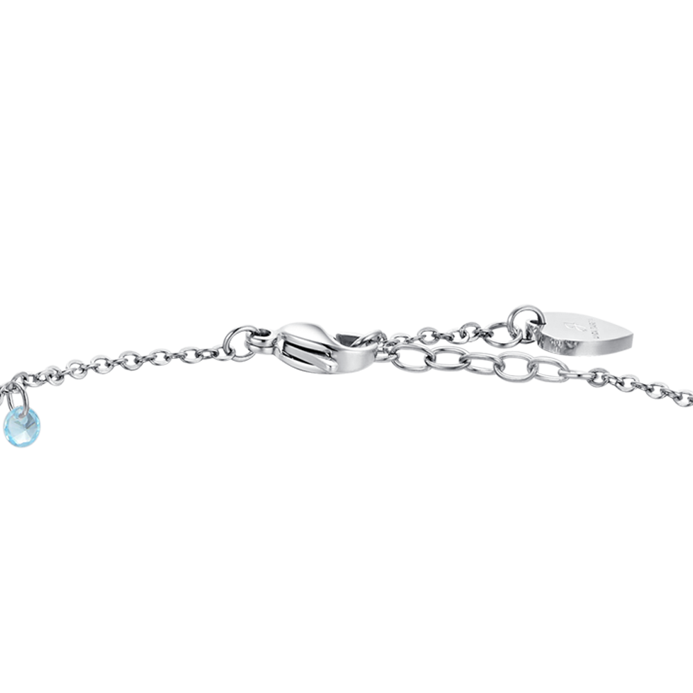 MULTICOLOR ZIRCON STEEL WOMEN'S ANKLET