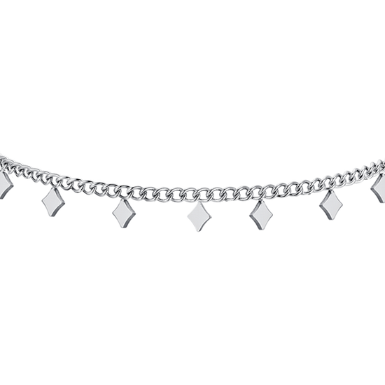WOMEN'S STEEL ANKLET WITH DIAMONDS