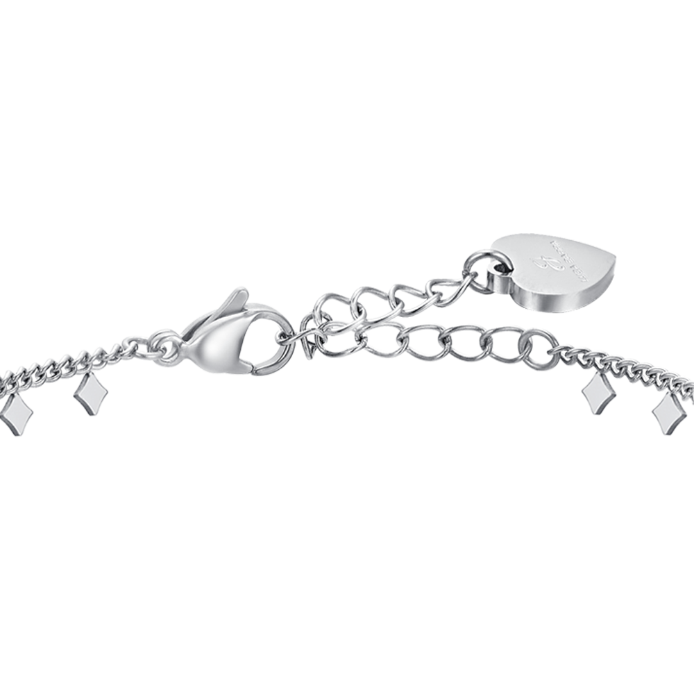 WOMEN'S STEEL ANKLET WITH DIAMONDS