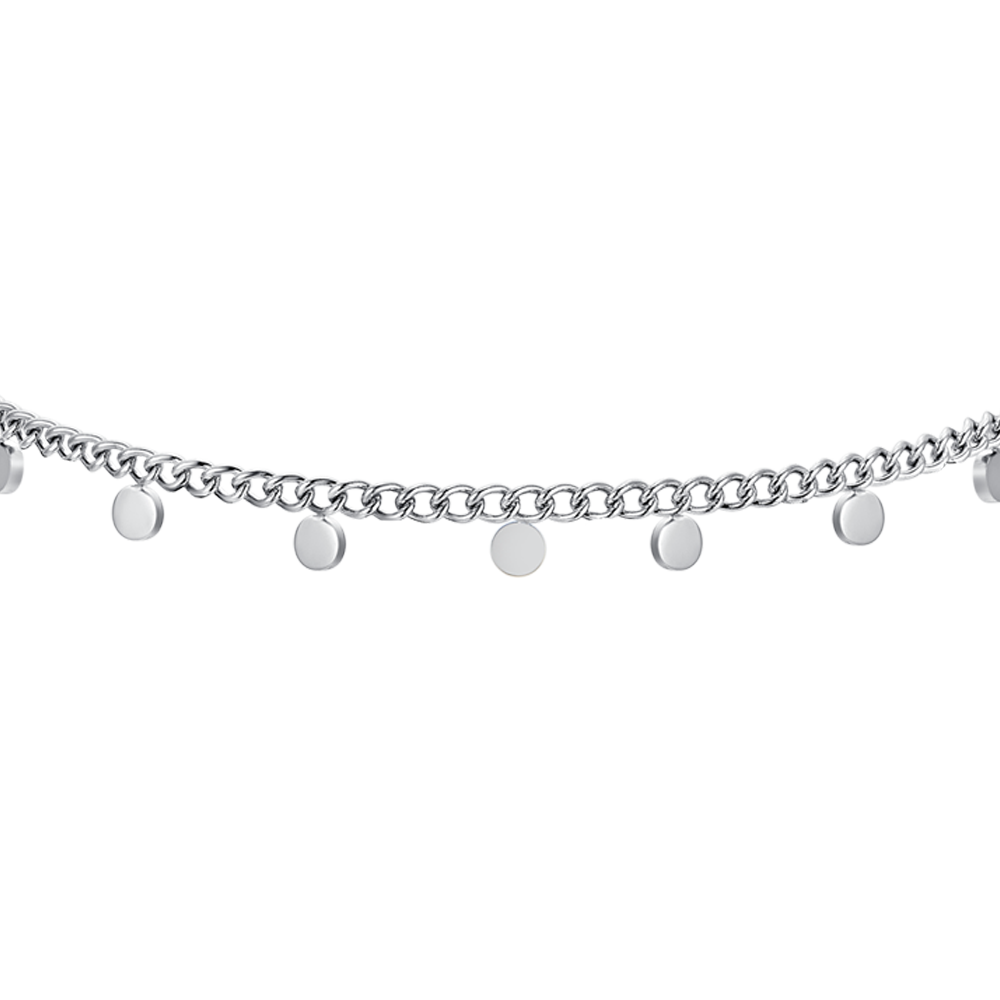 WOMEN'S STEEL ANKLET WITH HOOPS