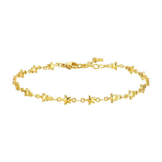 IP GOLD STEEL WOMEN'S ANKLET WITH STARS
