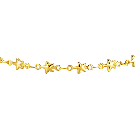 IP GOLD STEEL WOMEN'S ANKLET WITH STARS