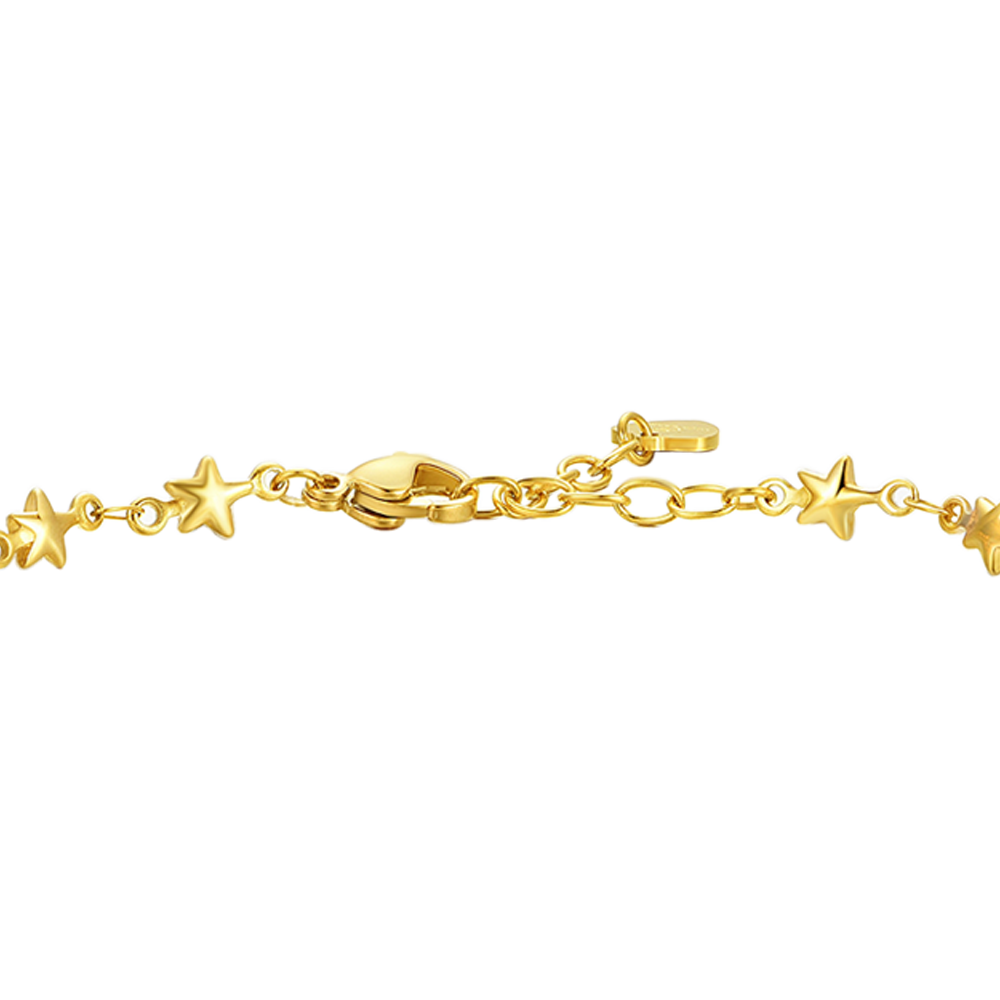 IP GOLD STEEL WOMEN'S ANKLET WITH STARS