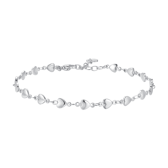 CAVIGLIERA DONNA IN ACCIAIO CON CUORI