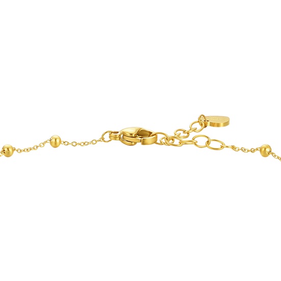 CAVIGLIERA DONNA IN ACCIAIO IP GOLD CON SFERE
