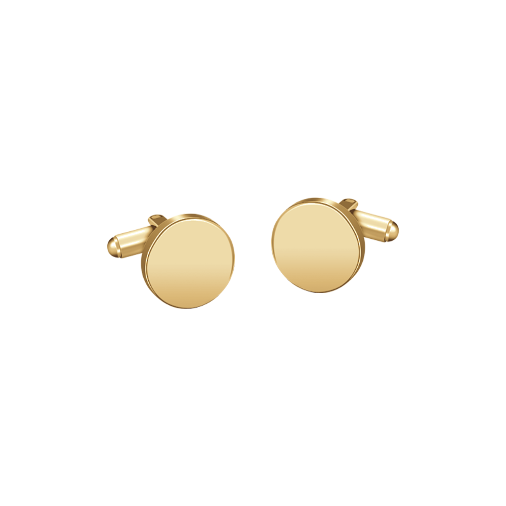 GEMELLI UOMO IN ACCIAIO IP GOLD CERCHIO