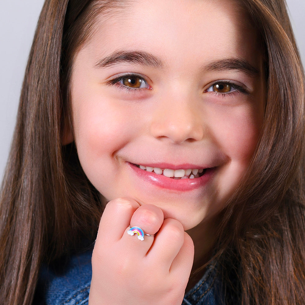 RAINBOW STEEL GIRL RING