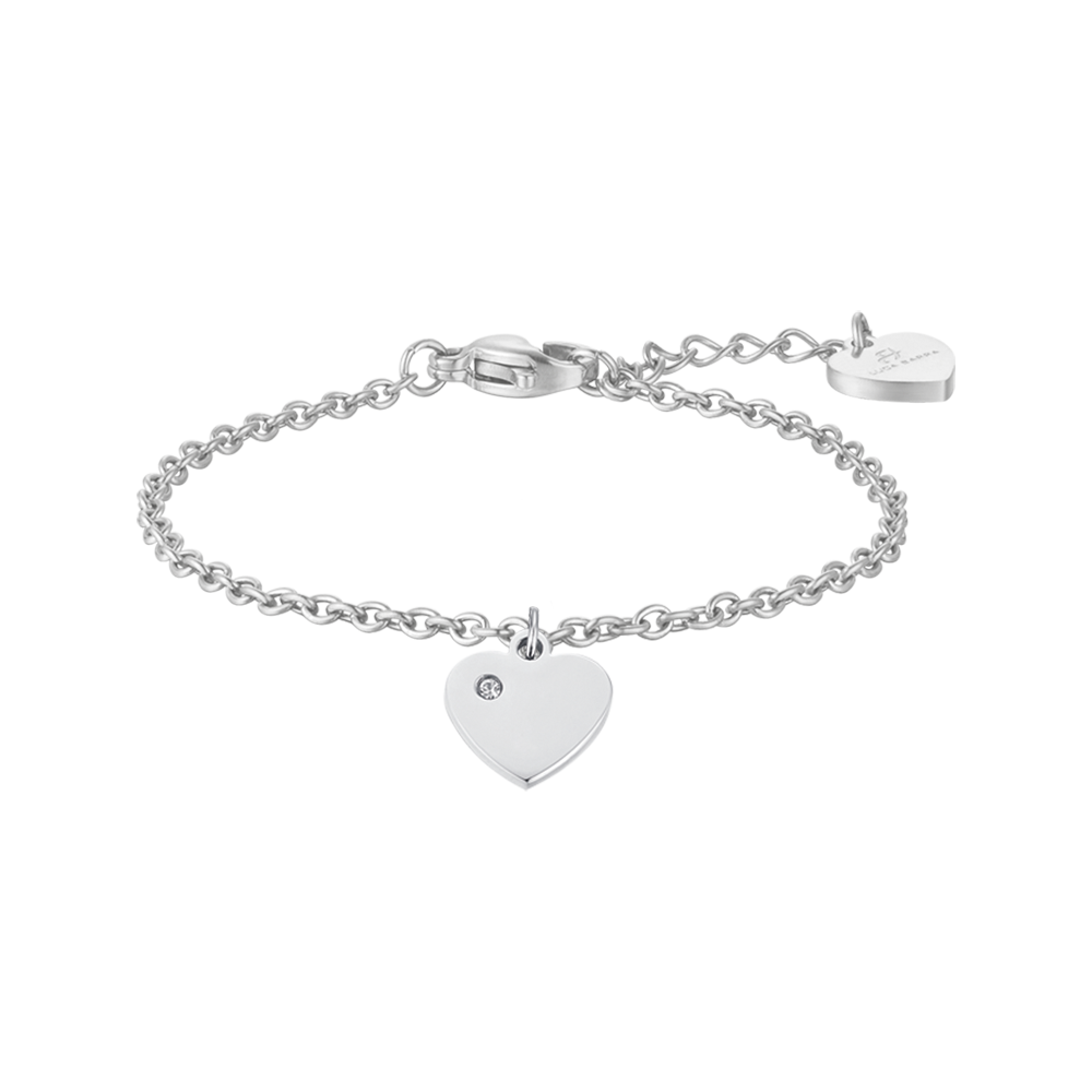 BABY BRACELET IN STEEL WITH HEART Luca Barra