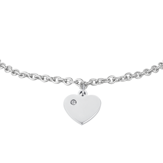 STEEL GIRL BRACELET WITH HEART