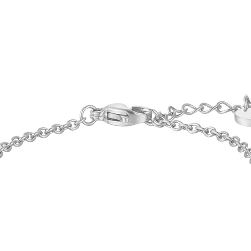 STEEL GIRL BRACELET WITH HEART