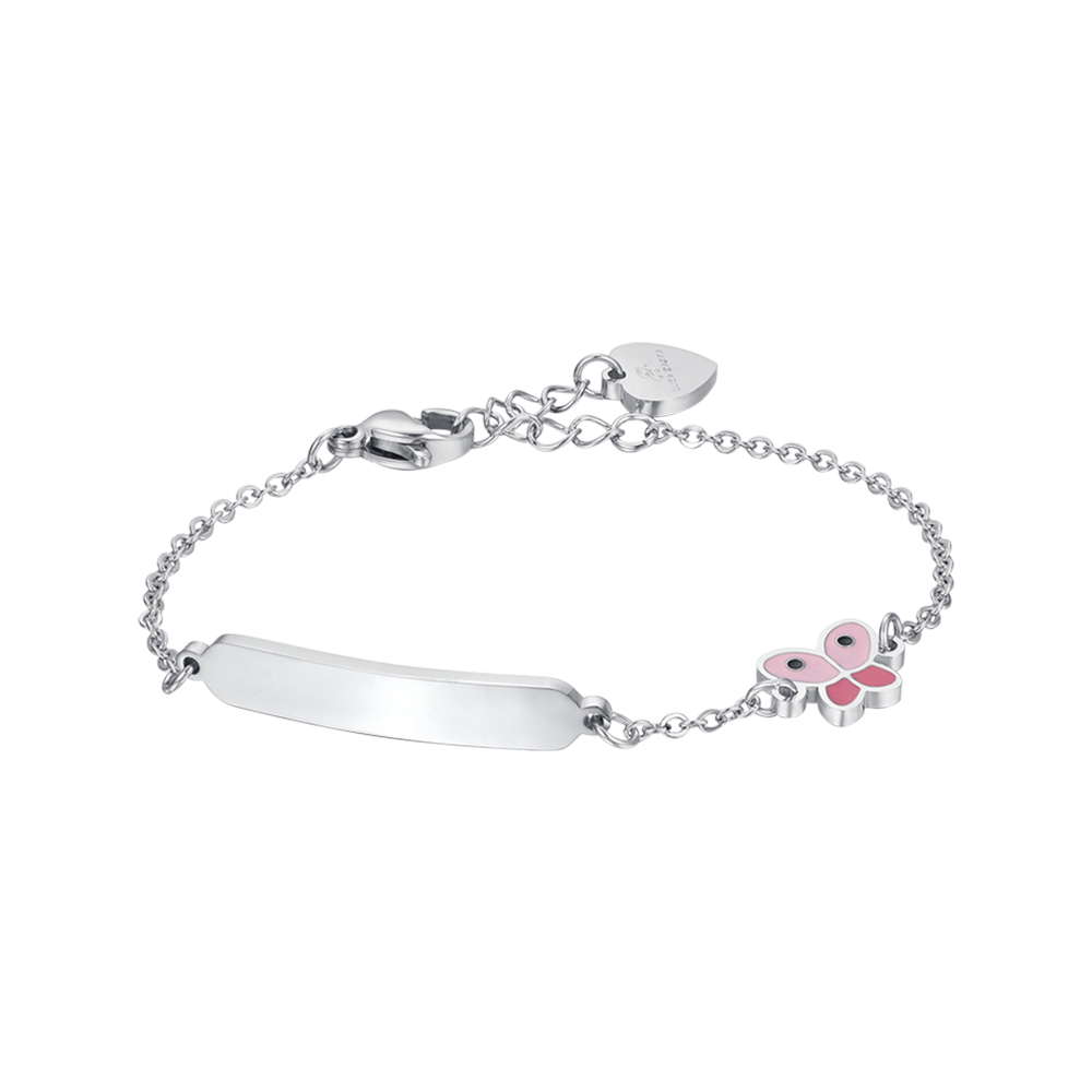 BABY BRACELET IN STEEL WITH BUTTERFLY Luca Barra