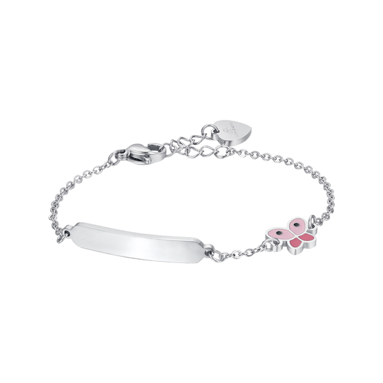 BABY BRACELET IN STEEL WITH BUTTERFLY Luca Barra