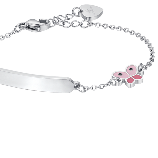 STEEL GIRL BRACELET WITH BUTTERFLY