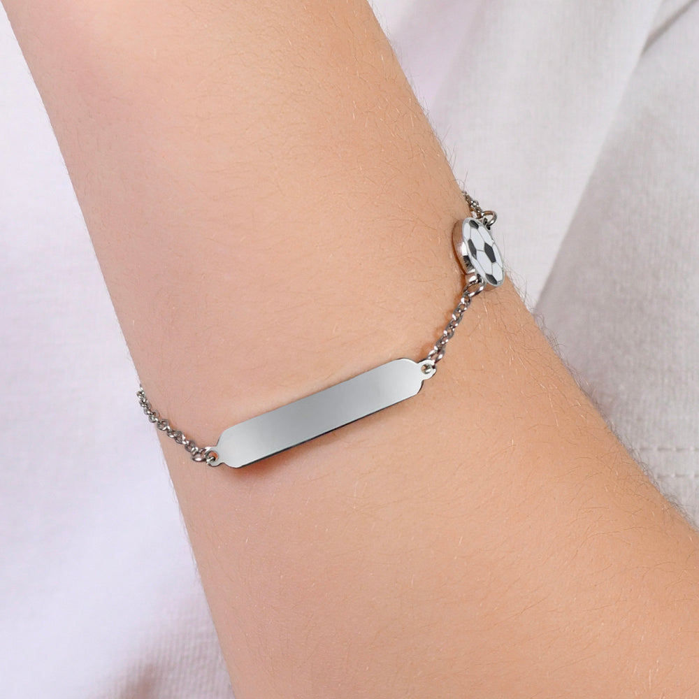 STEEL BABY BRACELET WITH BALL