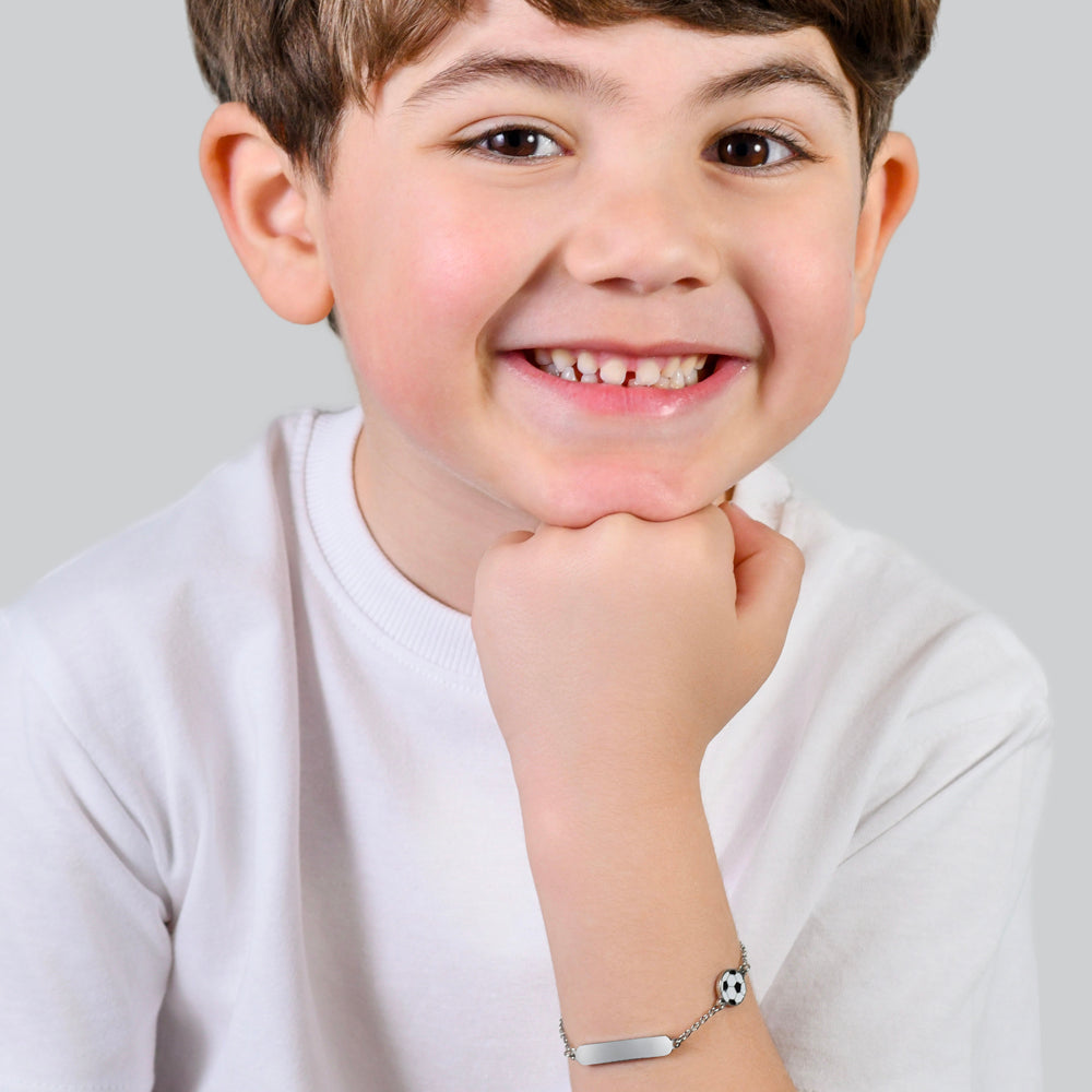 STEEL BABY BRACELET WITH BALL