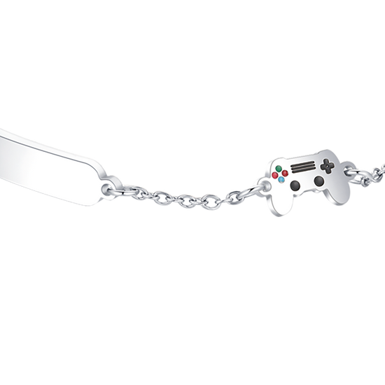 STEEL BABY BRACELET WITH JOYPAD Luca Barra