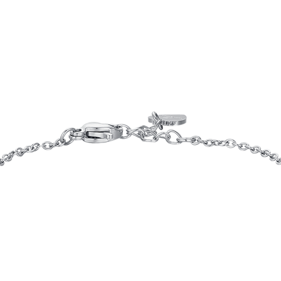 STEEL GIRL BRACELET WITH CROWN WITH WHITE CRYSTALS