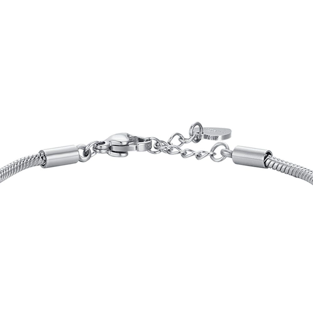 STEEL STAR GIRL BRACELET WITH WHITE CRYSTALS