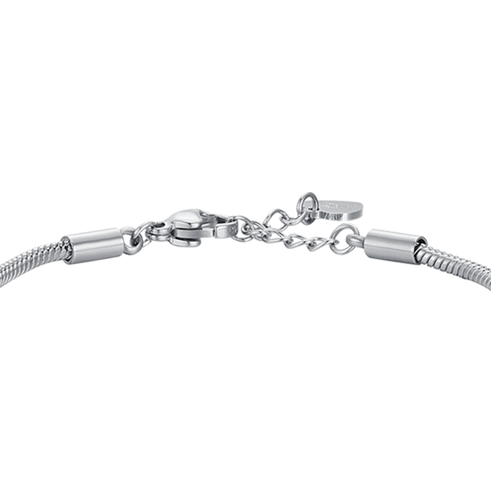STEEL GIRL BRACELET WITH BUTTERFLY WITH WHITE CRYSTALS