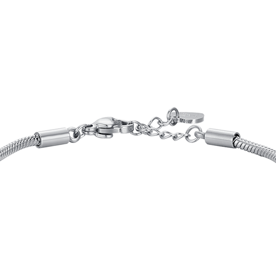 STEEL GIRL BRACELET WITH CROWN WITH WHITE CRYSTALS