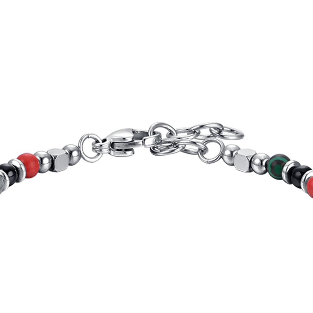 STEEL BABY BRACELET WITH MULTICOLOR STONES