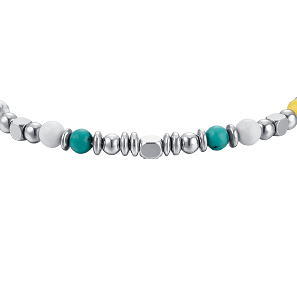 STEEL BABY BRACELET WITH MULTICOLOR STONES