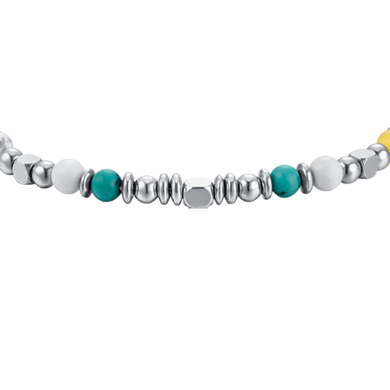 STEEL BABY BRACELET WITH MULTICOLOR STONES