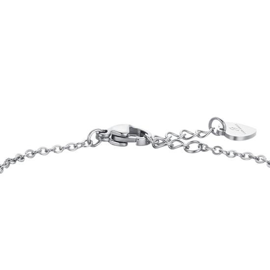 Carica immagine nella Galleria BRACCIALE BAMBINA IN ACCIAIO SMALTO VIOLA E PIASTRA
